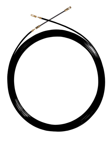 ART.154/B/04/15N  - BLACK PERLON NYLON FISH TAPE WITH INTERCHANGEABLE HEADS D. 4 mm / 15 MT. - 50'.